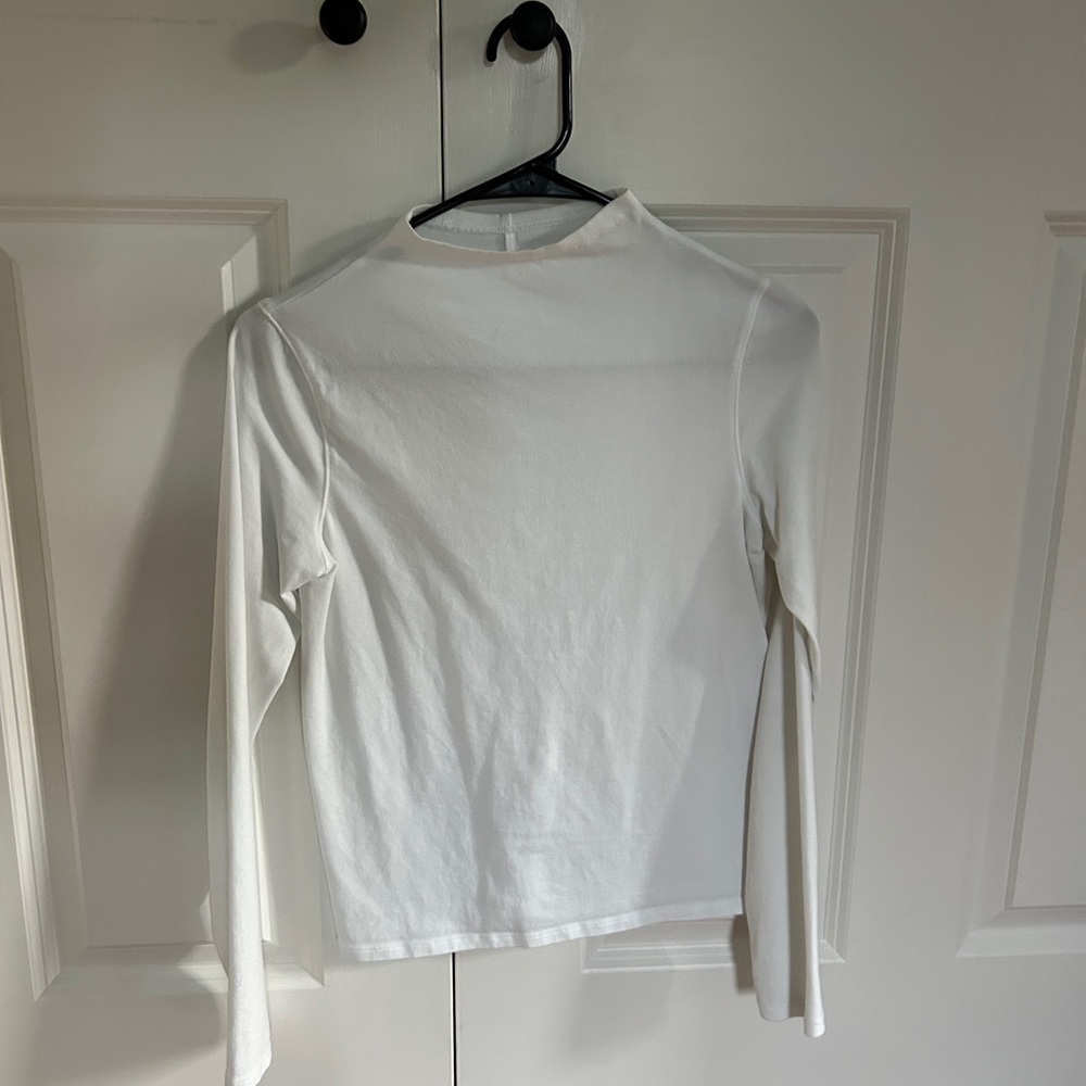 white mock neck everlane Top